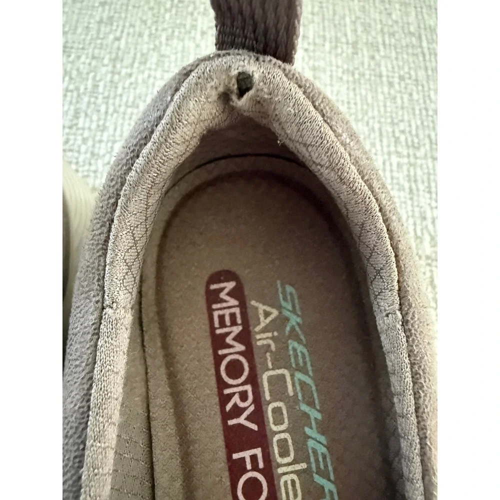 Skechers Air Cool Shoes Womens Size 7 Brown Memory Foam Slip On Comfort Loafer